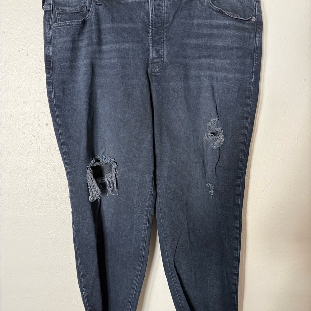 Old Navy High-Rise O.G. Straight Jeans in Dark Blue